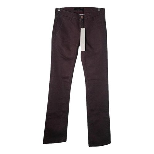 Pre-owned Victoria Beckham Straight Jeans In Burgundy