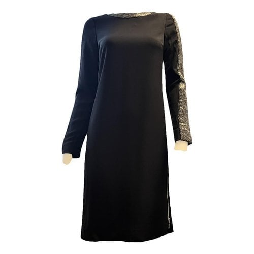 Pre-owned Amanda Wakeley Silk Mid-length Dress In Black