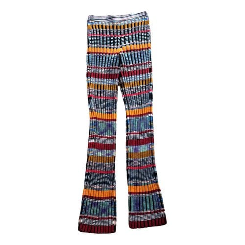 Pre-owned Missoni Wool Slim Pants In Multicolour