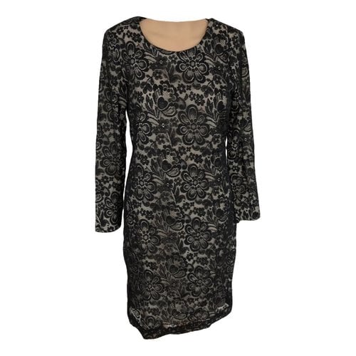 Pre-owned Moschino Love Lace Mid-length Dress In Black