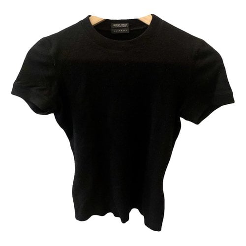 Pre-owned Giorgio Armani Cashmere T-shirt In Black