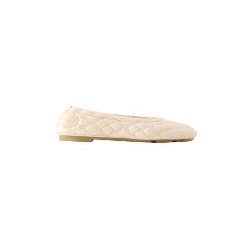 Pre-owned Burberry Leather Flats In Beige