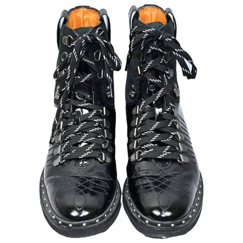 Pre-owned Melvin & Hamilton Patent Leather Boots In Black