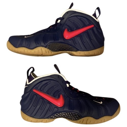 Pre-owned Nike Air Foamposite High Trainers In Blue
