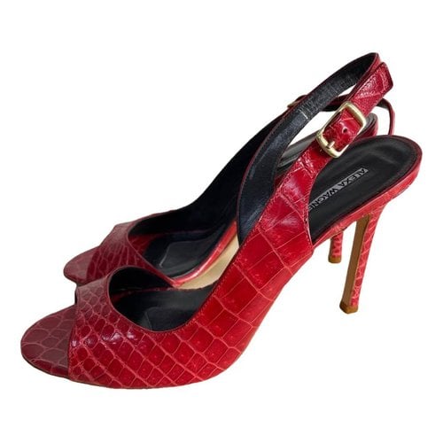 Pre-owned Alexa Wagner Leather Heels In Red
