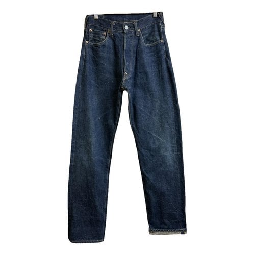 Pre-owned Evisu Straight Jeans In Navy