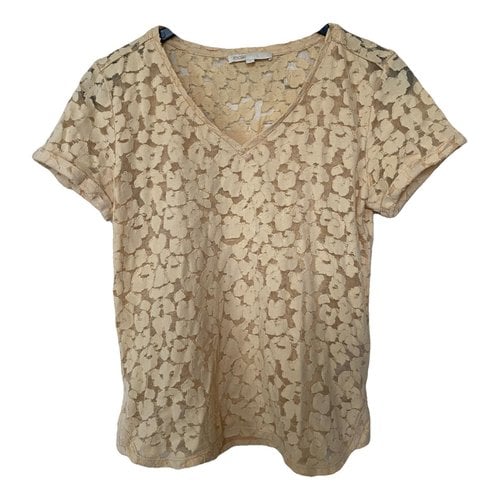 Pre-owned Maje T-shirt In Beige