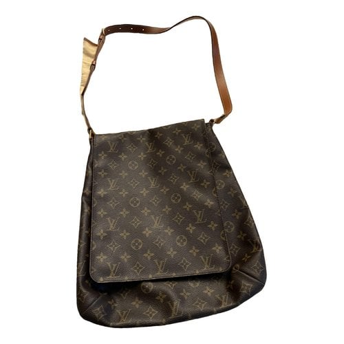 Pre-owned Louis Vuitton Salsa Leather Crossbody Bag In Brown
