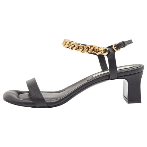 Pre-owned Stella Mccartney Patent Leather Sandal In Black