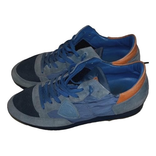 Pre-owned Philippe Model Low Trainers In Blue