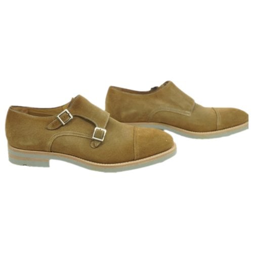 Pre-owned Magnanni Flats In Brown