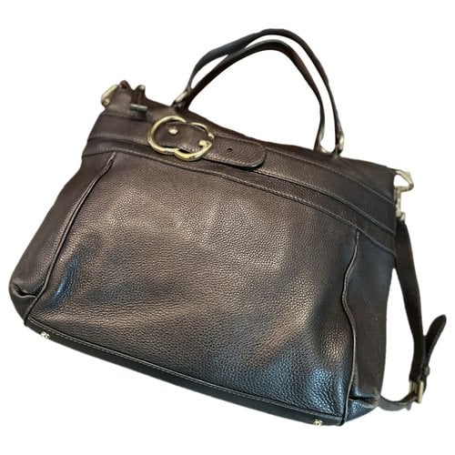 Pre-owned Gucci Ride Leather Handbag In Brown