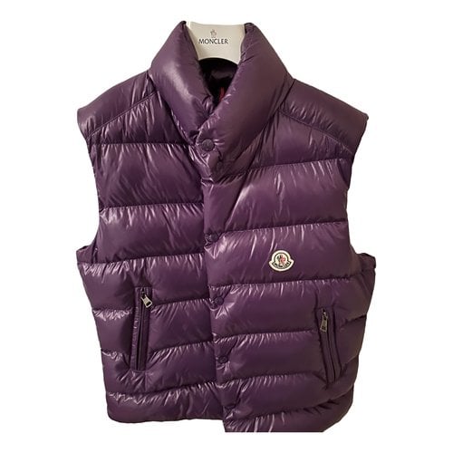 Pre-owned Moncler Vest In Purple