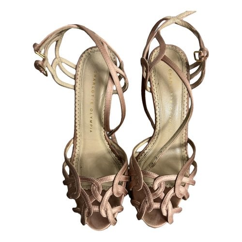 Pre-owned Charlotte Olympia Cloth Sandal In Pink