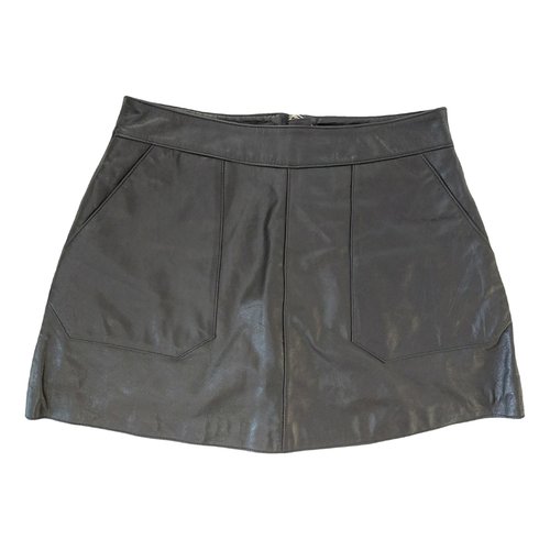 Pre-owned Envelope 1976 Leather Mini Skirt In Black