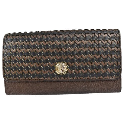 Pre-owned Bvlgari Leather Wallet In Brown