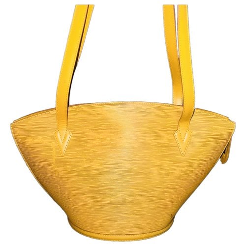 Pre-owned Louis Vuitton Saint Jacques Leather Tote In Yellow