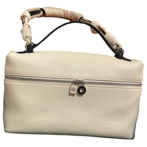 Pre-owned Loro Piana Leather Handbag In White