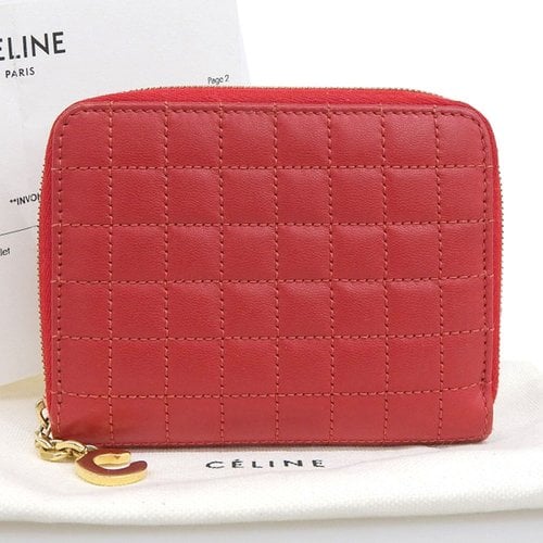 Pre-owned Celine Leather Purse In Red
