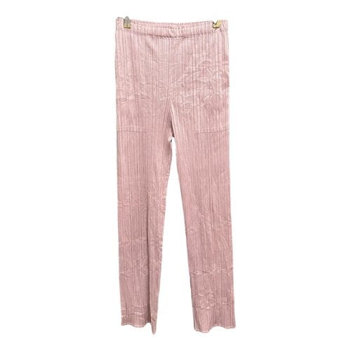 Pre-owned Pleats Please Trousers In Pink