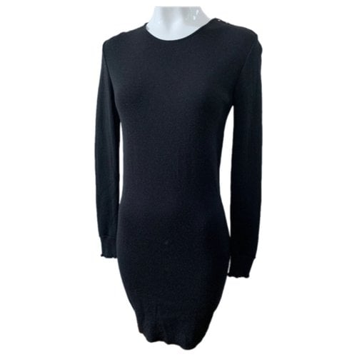 Pre-owned Azzaro Wool Mid-length Dress In Black