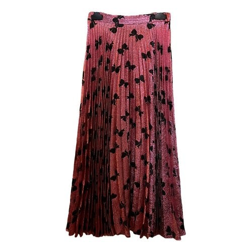 Pre-owned Gucci Silk Mid-length Skirt In Pink