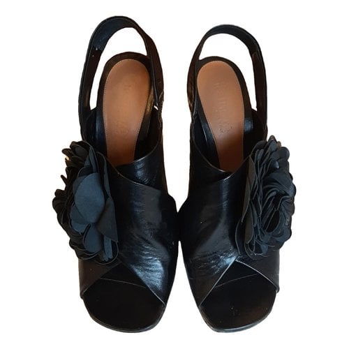Pre-owned Kallisté Leather Sandals In Black