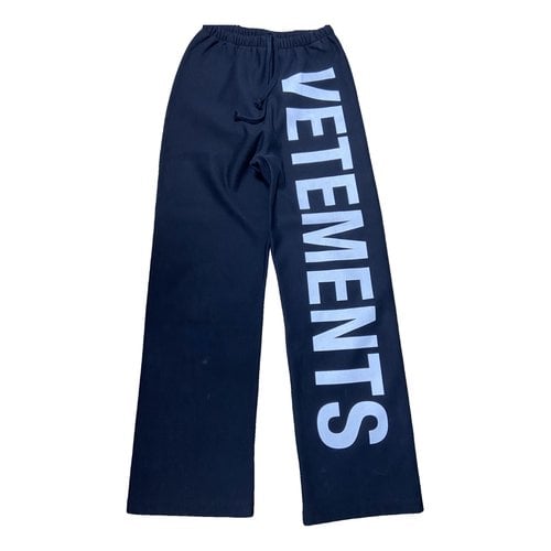 Pre-owned Vetements Trousers In Black