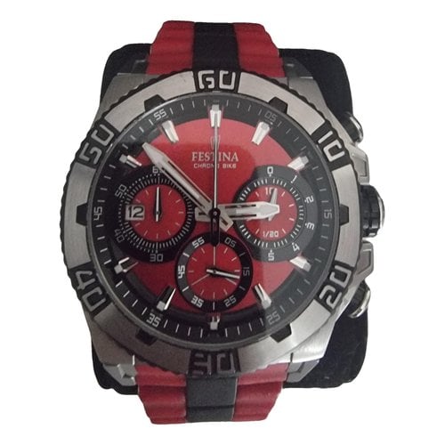 Pre-owned Festina Watch In Red