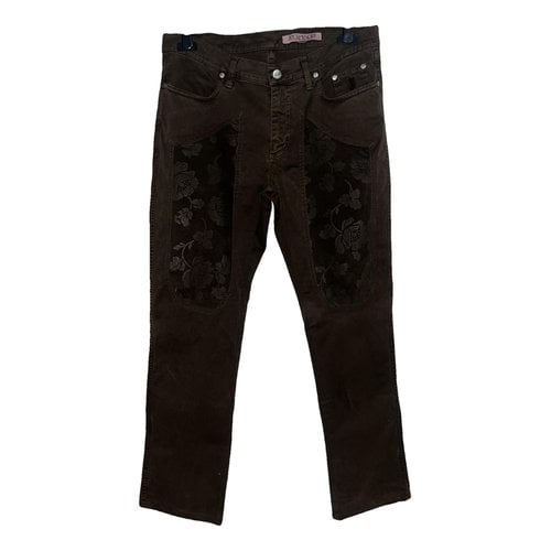 Pre-owned Jeckerson Straight Pants In Brown
