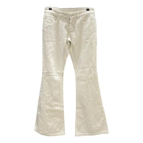 Pre-owned Gucci Trousers In White