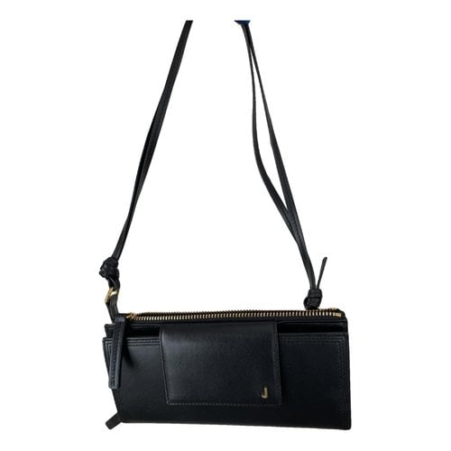 Pre-owned Jacquemus Leather Clutch Bag In Black
