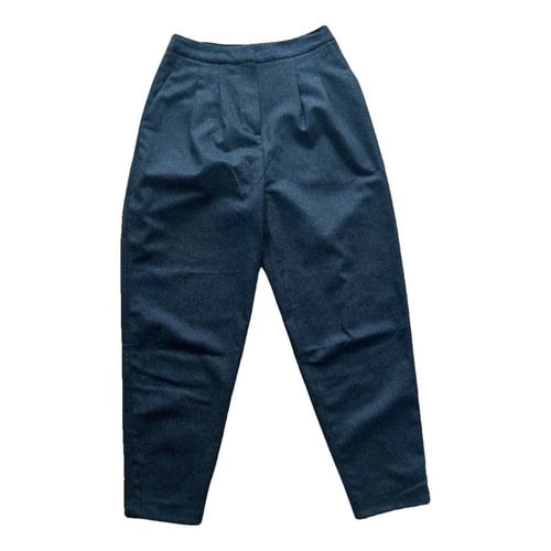 Pre-owned Loulou Studio Wool Chino Pants In Anthracite