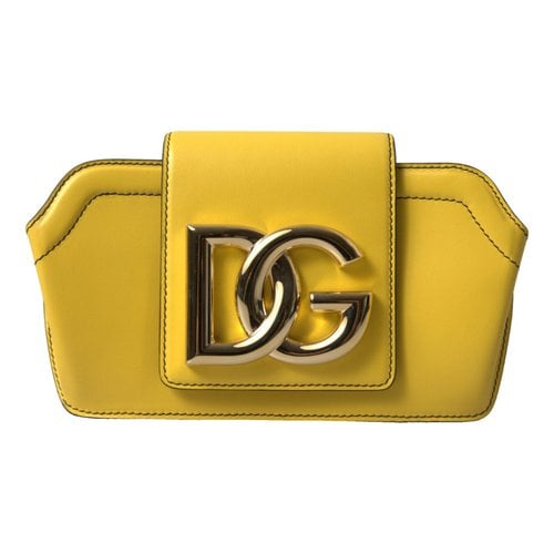 Pre-owned D&g Leather Purse In Yellow