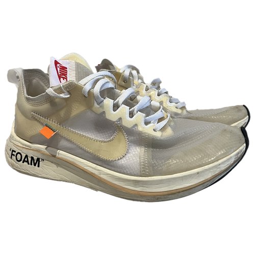 Pre-owned Nike X Off-white Zoom Fly Low Trainers In White