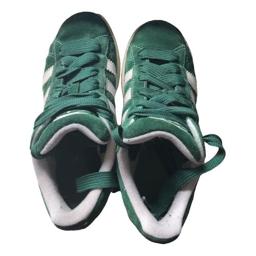 Pre-owned Adidas Originals Vinyl Trainers In Green