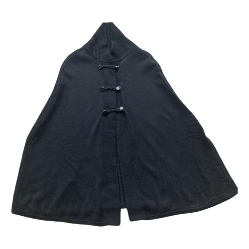 Pre-owned Apc Wool Poncho In Black