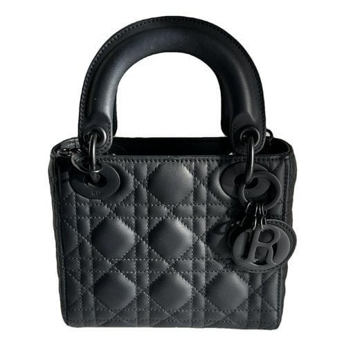 Pre-owned Dior Leather Handbag In Black