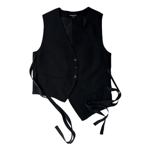 Pre-owned Ann Demeulemeester Wool Short Vest In Black