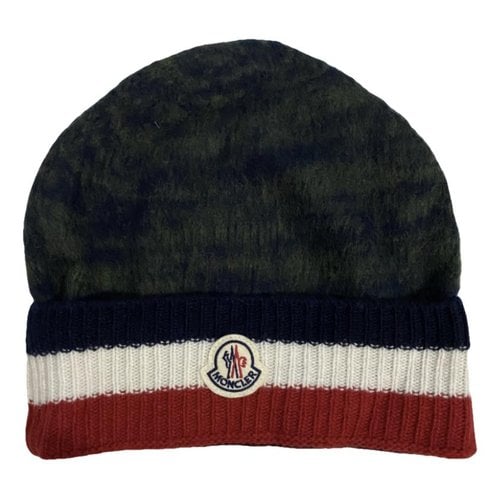 Pre-owned Moncler Wool Hat In Blue