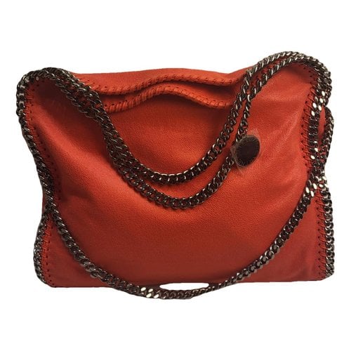 Pre-owned Stella Mccartney Falabella Vegan Leather Handbag In Orange