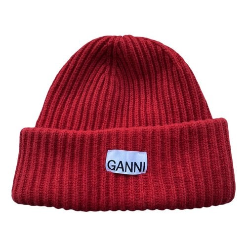 Pre-owned Ganni Hat In Red