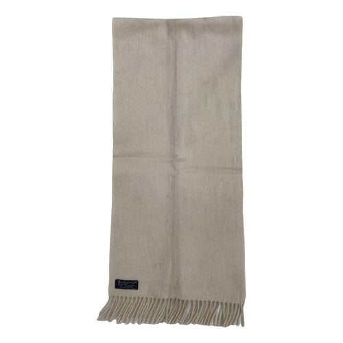 Pre-owned Burberry Cashmere Scarf & Pocket Square In White