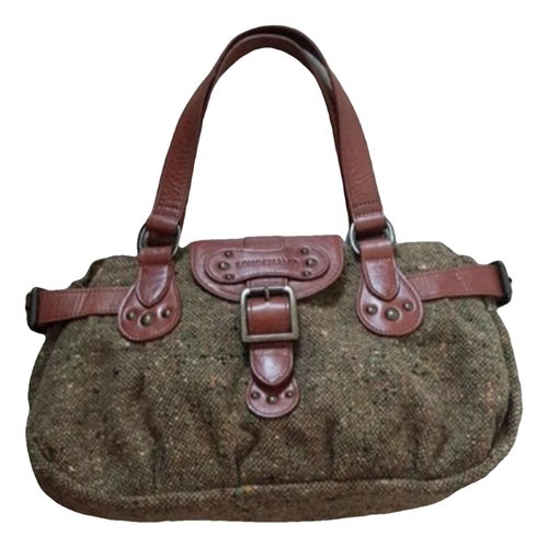 Pre-owned Longchamp Tweed Handbag In Beige