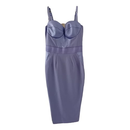 Pre-owned Elisabetta Franchi Mid-length Dress In Purple