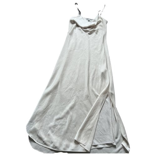 Pre-owned Allsaints Silk Maxi Dress In Beige