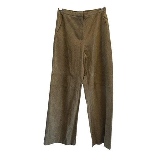 Pre-owned Khaite Trousers In Camel
