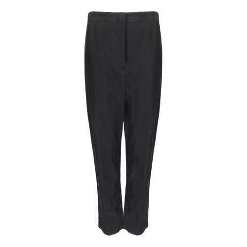 Pre-owned Jil Sander Silk Trousers In Grey
