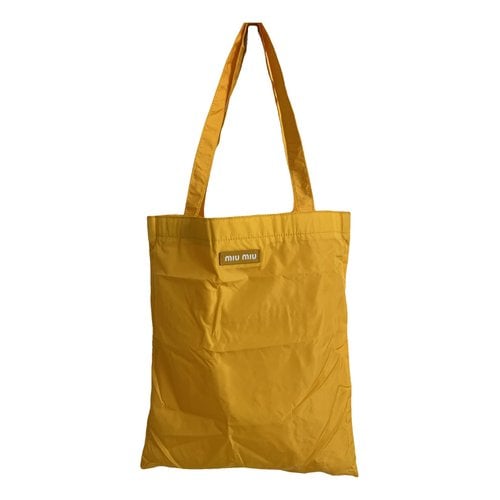 Pre-owned Miu Miu Handbag In Yellow