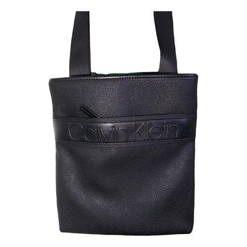 Pre-owned Calvin Klein Leather Bag In Black